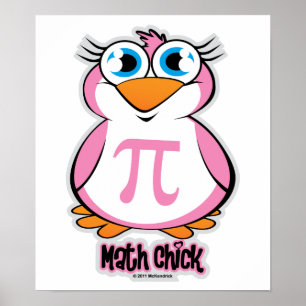 Póster Math Chick