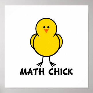 Póster Math Chick
