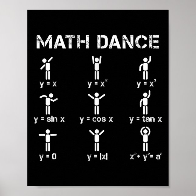 Póster Math Dance Funciones algebraicas Graciosa Camisa d (Frente)