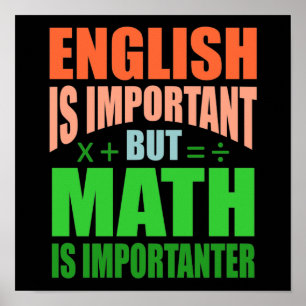 Póster Math es importante matemáticas de profesores