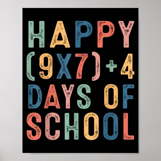 Póster Math Formula 67 Days Of School Funny Math Teacher  (Frente)