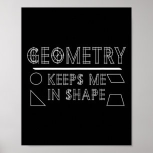 Póster Math Geek Geometry Teacher Phrase Gym Diciendo Gra