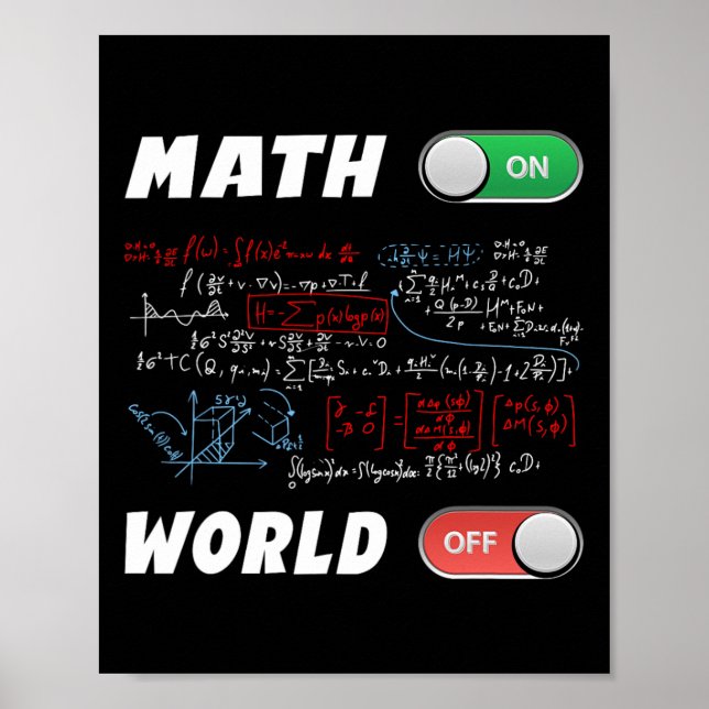 Póster Math Geeks Pi Day Math En El Mundo Del Impresionan (Frente)
