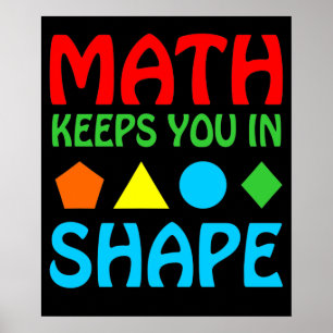 Póster Math Mantiene En El Maestra De Matemáticas Espacia