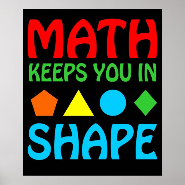 Póster Math Mantiene En El Maestra De Matemáticas Espacia (Frente)