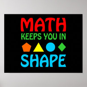 Póster Math Mantiene En El Maestra De Matemáticas Espacia
