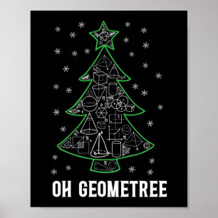 Póster Math Oh Geometree Nerd Student Pi Day Navidades