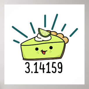 Póster Math Pi Número Gracioso Pie Pun