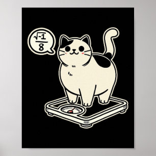 Póster Math Pun Cat me sobrecrea más de 8 divertidos prof