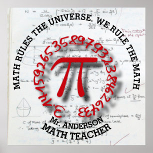 Póster Math School College O Profesora Universitaria