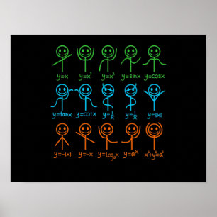 Póster Math Teacher Dance Equation Mathematic Maths