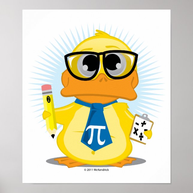 Póster Math Teacher Duck (Frente)