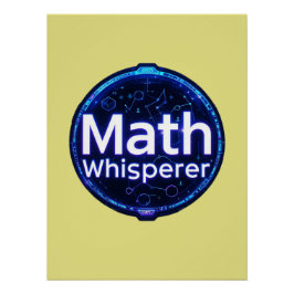 Póster Math Teacher Math Whisperer