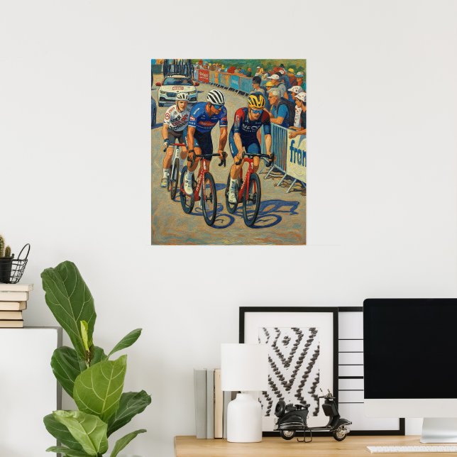 Póster Mathieu van der Poel Tour de Francia 2022 Etapa 7 (Oficina en casa)