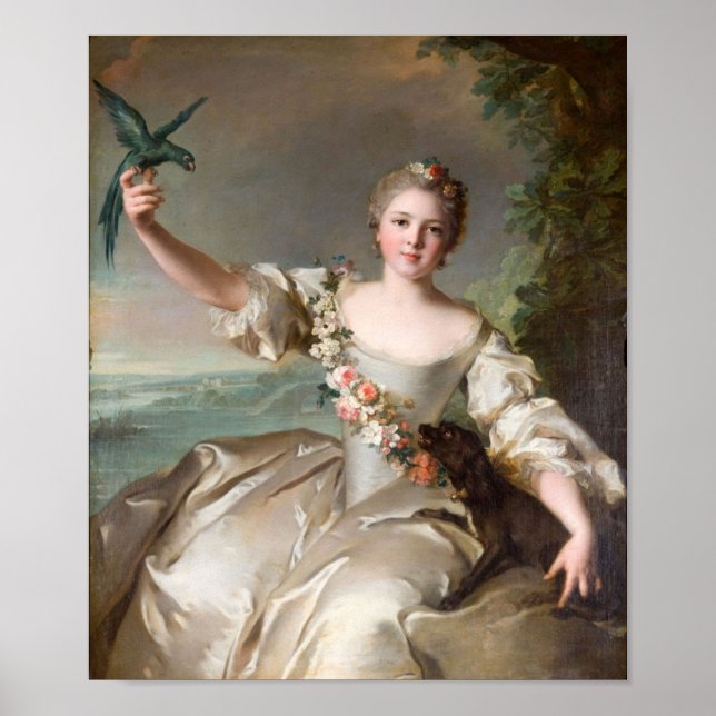 Póster Mathilde de Canisy - Marquise d'Antin - Nattier (Frente)