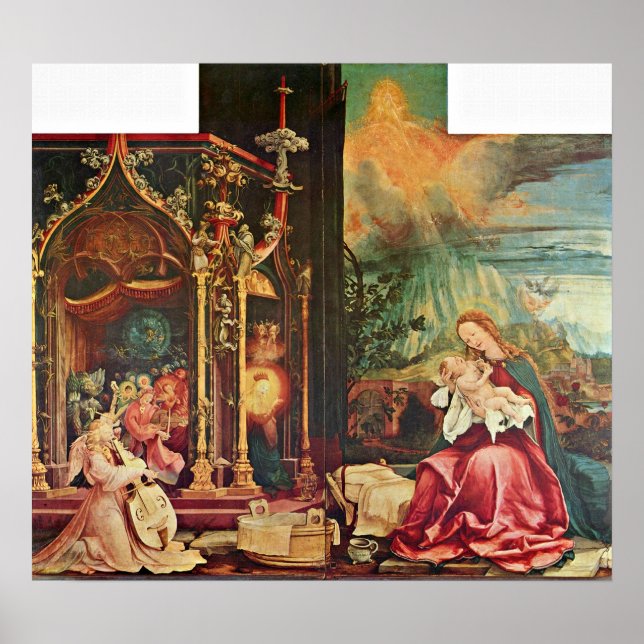 Póster Mathis Grunewald Gothart - El nacimiento de Cristo (Frente)