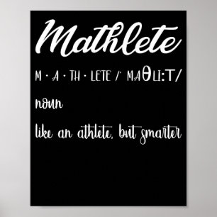 Póster Mathlete Definition Math Nerd Geek