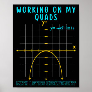 Póster Mathletics Trabajando en mis Cuádriceps Álgebra Ál