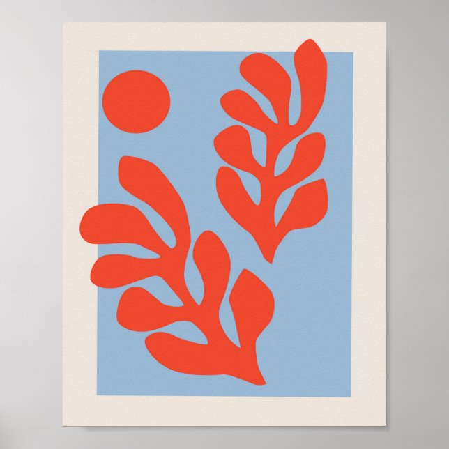 Póster Matisse deja azul y rojo (Frente)