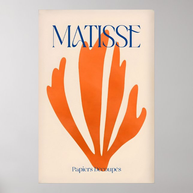 Póster Matisse Papiers Découpés Naranja Botánico Abstract (Frente)