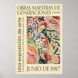 Póster Matisse Style Exhibition Poster Retro Wall Art