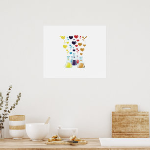 Póster Matraz, Erlenmeyer, Beaker, Química, Laboratorio
