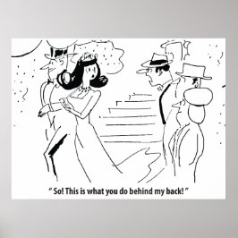 Póster Matrimonio a sus espaldas, humorístico