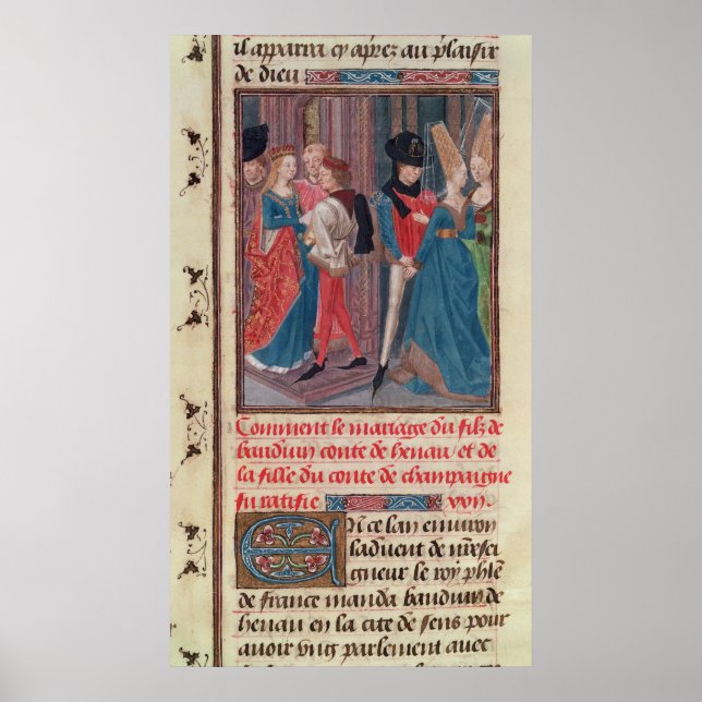 Póster Matrimonio de Baldwin VI y Marie (Frente)