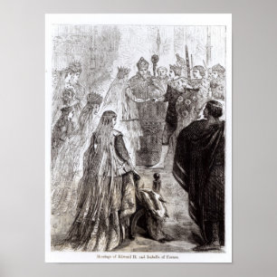 Póster Matrimonio de Eduardo II e Isabel de Francia