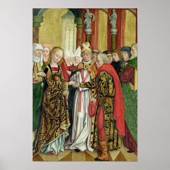 Póster Matrimonio de la Virgen, del Altar Domo, 1499 (Frente)