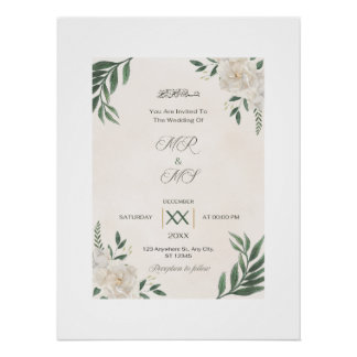 Póster matrimonio halal , BODAS INVITACIÓN