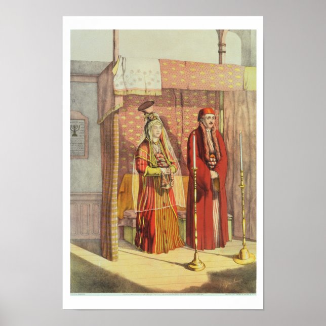 Póster Matrimonio judío, grabado por Charles Parsons, 18  (Frente)