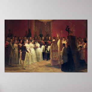 Póster Matrimonios de la reina Isabel II