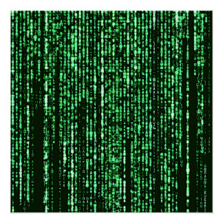 Póster Matrix code Be a warrior againt the system