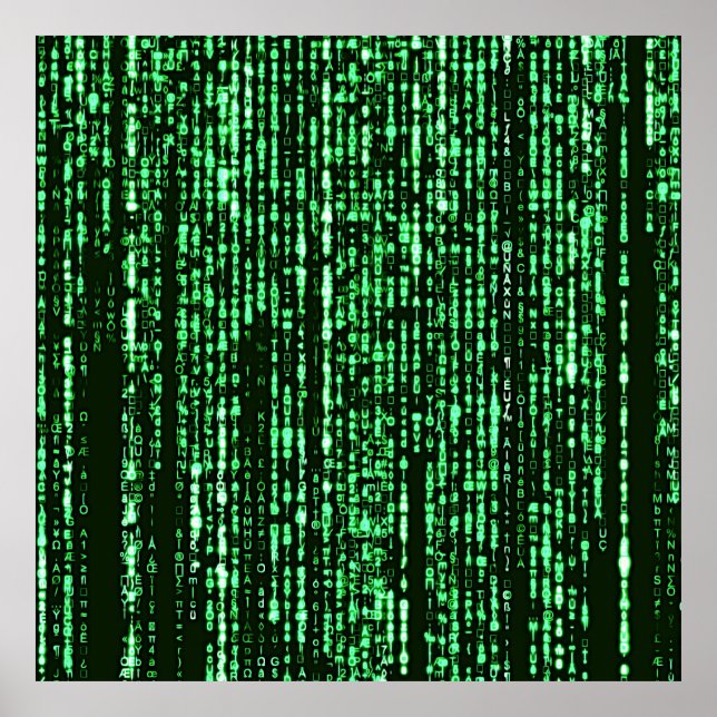 Póster Matrix code Be a warrior againt the system  (Frente)