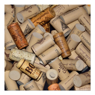 Póster Matriz de corchos de vino