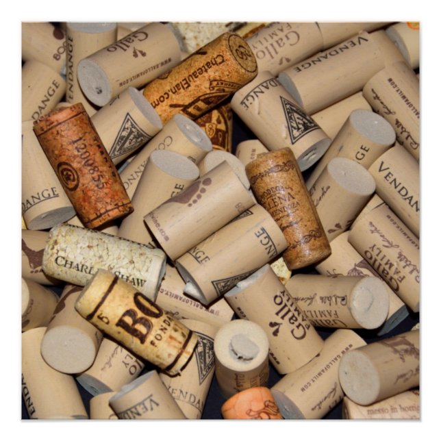 Póster Matriz de corchos de vino (Anverso)
