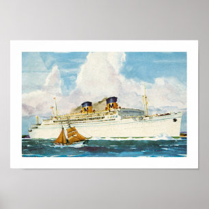 Póster Matson Liner a Hawaii