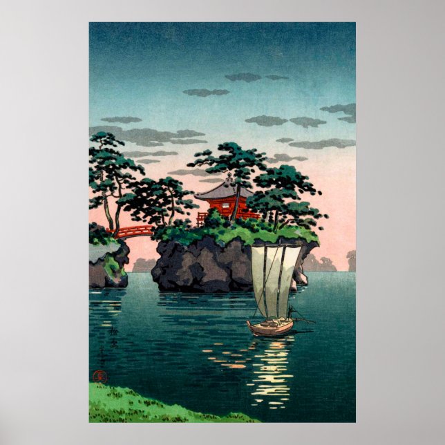 Póster Matsushima por Tsuchiya Koitsu (Frente)