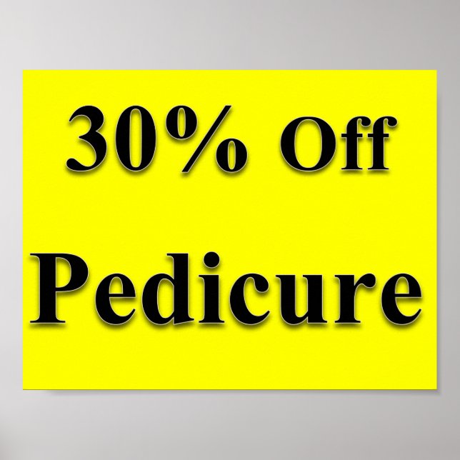 Póster Matte, Poster de pedicura con 30% de descuento (Frente)
