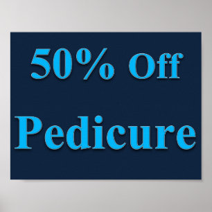 Póster Matte, Poster de pedicura con 50% de descuento
