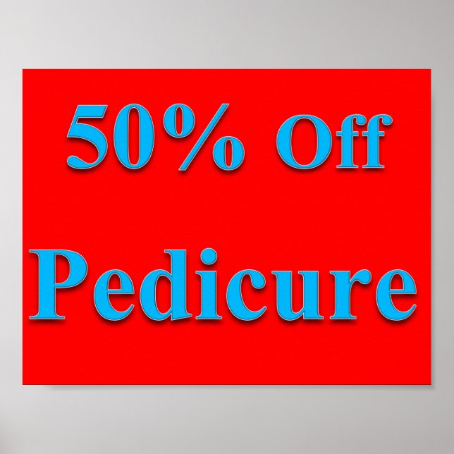 Póster Matte, Poster de pedicura con 50% de descuento (Frente)