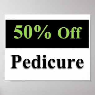 Póster Matte, Poster de pedicura con 50% de descuento