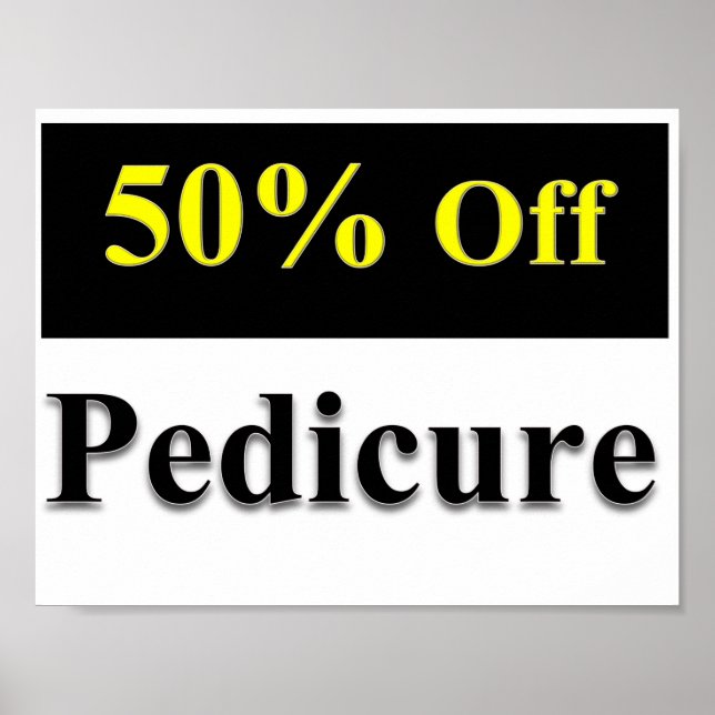 Póster Matte, Poster de pedicura con 50% de descuento (Frente)