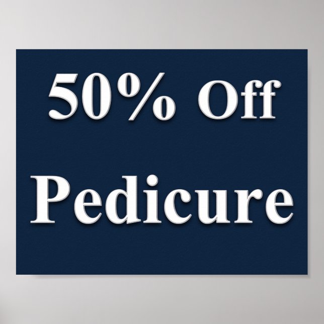 Póster Matte, Poster de pedicura con 50% de descuento (Frente)