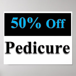 Póster Matte, Poster de pedicura con 50% de descuento