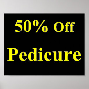 Póster Matte, Poster de pedicura con 50% de descuento