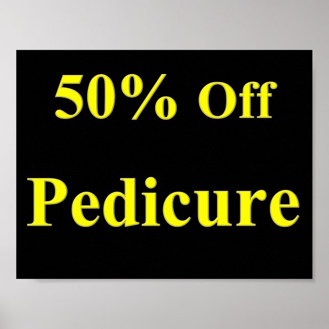 Póster Matte, Poster de pedicura con 50% de descuento (Frente)