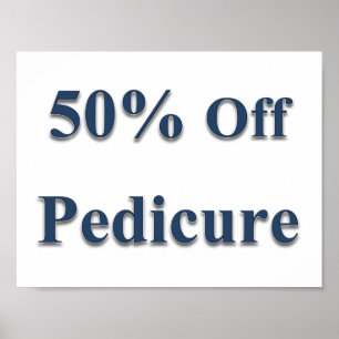 Póster Matte, Poster de pedicura con 50% de descuento