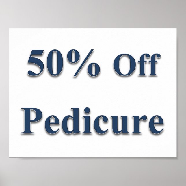 Póster Matte, Poster de pedicura con 50% de descuento (Frente)